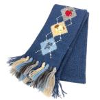  Familia Familiar muffler бахрома шерсть .S синий голубой многоцветный Kids 