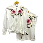  не использовался товар L dosERDOS ансамбль вязаный хлопок цветок вышивка M белый белый женский 