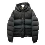 未使用品 モンクレール MONCLER Mussala ショートダウンジャケット ブルゾン アウター 切替 ウール フェザー混 ナイロン 5 黒 ブラック メ