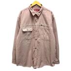 シュプリーム SUPREME 25SS Washed Corduroy Shirt ウォッシュドコーデュロイシャツ ブルゾン ロゴ 長袖 XXL ピンク メンズ