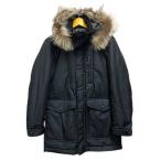 バーバリーブルーレーベル BURBERRY BLUE LABEL D1F73-676-28 ダウンジャケット ブルゾン フード フェザー混 ファー 長袖 M 黒 メンズ