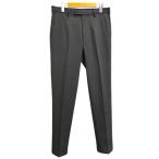  Uniqlo UNIQLO брюки слаксы центральный Press стрейч талия 82cm length 85cm темно-серый мужской 