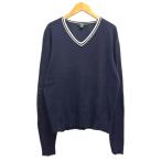  J Crew J.CREW вязаный свитер вязаный so- хлопок Vne Klein длинный рукав S темно-синий темно-синий мужской 