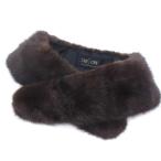 sekreCERCRE fur mink tippet fur Brown tea lady's 