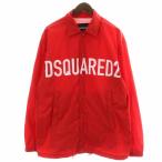 ディースクエアード DSQUARED2 コーチジャケット ロゴプリント 裏メッシュ 46 S 赤 レッド S74AM1446 /YI6 ■GY29 メンズ