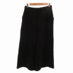 レイビームス Ray Beams ダブルオックス ワイドパンツ スラックス 9分丈 1タック ストレッチ 1 M 黒 ブラック 63-23-0066-690 /FT