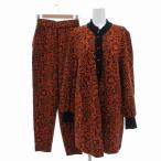 イヴサンローラン YVES SAINT LAURENT ヴィンテージ セットアップ ニット チュニックセーター イージーパンツ 総柄 9 M