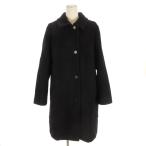未使用品 マッキントッシュ ロンドン MACKINTOSH LONDON タグ付き ウール ダブルクロス ベロア コート ステンカラー G7B15447 黒 ブラック