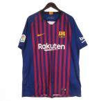  Nike NIKE FC Barcelona 18/19 форменная рубашка короткий рукав Home копия полоса глубокий королевский синий XL мужской 