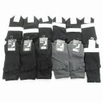 未使用品 ユニクロ UNIQLO タグ付き レギュラーソックス 靴下 5本指 12足セット 25cm-27cm 黒 グレー /UO メンズ