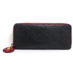 ルイヴィトン LOUIS VUITTON モノグラム アンプラント ポルトフォイユ クレマンス 長財布 ラウンドファスナー レザー M68325 紺 ネイビー