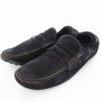  Louis Vuitton LOUIS VUITTON обувь для вождения Loafer замша 7 черный /UO мужской 