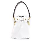 フェンディ FENDI MINI MON TRESOR モントレゾール ミニ ハンド バッグ 巾着型 レザー イタリア製 8BS010 白 ホワイト ☆AA★ レディース