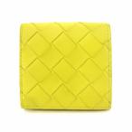 ボッテガヴェネタ BOTTEGA VENETA イントレチャート コインケース 小銭入れ 二つ折り イエロー メンズ