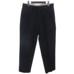 エルメス HERMES ツータック スラックス チノパンツ センタープレス 黒 ブラック 52 XL位 大きいサイズ ■ECT メンズ