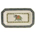 ウェッジウッド WEDGWOOD スクエア プレート 長皿 食器 エレファント 白 ホワイト 青 ブルー その他
