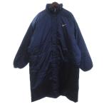  Nike NIKE bench пальто воротник-стойка нейлон с хлопком темно-синий XL большой размер #ECT мужской 