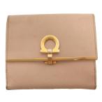 サルヴァトーレフェラガモ Salvatore Ferragamo ガンチーニ 二つ折り財布 ウォレット ピンク系 レディース