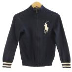  Polo Ralph Lauren POLO RALPH LAUREN вязаный спортивная куртка Zip выше большой po колено хлопок темно-синий темно-синий S/P 8 Kids мужчина 