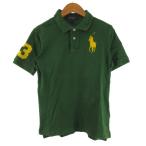 ポロ ラルフローレン POLO RALPH LAUREN ポロシャツ 半袖 トップス ビッグポニー ロゴ刺繍 キッズ 男の子 緑 グリーン M 10-12 ■ECT キッ