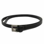 フェンディ FENDI ピンバックル ナローベルト レザー 黒 ブラック 38 レディース