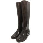 フェンディ FENDI レインブーツ ズッカ柄 長靴 ブラウン系 36 23cm相当 レディース