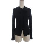 フェンディ FENDI シルク ボウタイ ブラウス 長袖 黒 ブラック 38 レディース