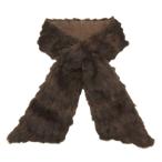  Fendi FENDI пелерина muffler мех кролика шелк Brown женский 