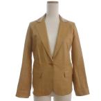 フェンディ FENDI レザー テーラードジャケット ラムレザー ベージュ系 38 レディース