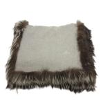 フェンディ FENDI ストール マフラー フォックスファー カシミヤ グレー レディース