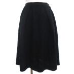 ザラウーマン ZARA WOMAN タック フレアスカート レース ひざ丈 黒 ブラック M ■GY56 ☆AA★ レディース