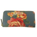 ショッピングキャス キャスキッドソン Cath Kidston 長財布 ラウンドファスナー 花柄 紺 ネイビー ■GY99 レディース