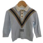  Burberry BURBERRY воротник имеется вязаный свитер кашемир . оттенок голубого 18M 86cm Kids 