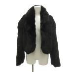  Lad stock BLOODSTOCK мех жакет мех кролика F чёрный черный короткий шаль цвет /NX #GY09 женский 