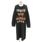  Gelato Pique gelato pique Night одежда One-piece вырез лодочкой длинный рукав длинный длина плюшевый мишка рисунок ONE зеленый зеленый /SJ женский 