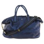  Anya Hindmarch ANYA HINDMARCH 2way сумка "Boston bag" сумка на плечо змея кожа питон кожа металлик голубой #GY99 женский 