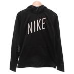  Nike NIKE длинный рукав Parker тянуть over бег одежда Sam отверстие обратная сторона ворсистый L чёрный черный /NL женский 