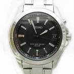 セイコー SEIKO 7B22-0AY0 腕時計 ウォッチ ソーラー ブラック文字盤 動作確認済 シルバーカラー 1203 メンズ