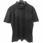 ゼロハリバートン ZERO HALLIBURTON 美品 大きいサイズ ポロシャツ ゴルフウェア ロゴ 刺繍 半袖 黒 ブラック 2L 0509 メンズ