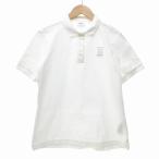 未使用品 バーバリー ロンドン BURBERRY LONDON ENGLAND TBロゴ ポロシャツ 半袖 英国製 白 ホワイト M メンズ