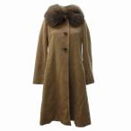  Harrods Harrods мех лисы кашемир пальто жакет длинный чай Brown 1 примерно S IBO69 0422 женский 