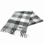 ALPACA111 baby альпака 100% muffler палантин шаль бахрома проверка серый 