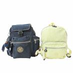 キプリング KIPLING リュックサック デイパック ナイロン 2点 セット おまとめ ネイビー イエロー 紺 黄色 0618 レディース