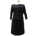 yo- Clan doYORKLAND проверка выставить костюм верх и низ no color жакет узкая юбка шерсть темно-синий темно-синий чай Brown примерно M