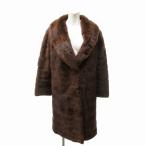 FUR UEDA норка меховое пальто мех длинный длина чай Brown 0617 #GY17 женский 