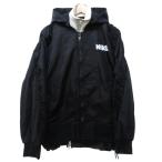 サカイ sacai × ナイキ NIKE 美品 21AW Layered Bomber Jacket ドッキング ジャケット ブルゾン 白 黒 L CV5686-097