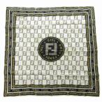フェンディ FENDI ズッカ柄 ミニスカーフ ショール ストール チェーン ゴールド