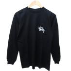 ステューシー STUSSY 美品 オールド OLD 90s 紺タグ Tシャツ カットソー 長袖 ロゴプリント 紺 ネイビー S