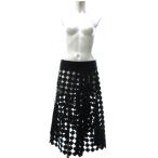 アドーア ADORE 美品 サークルレーススカート フレアスカート ロング Aライン 黒 ブラック 38 約M