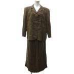  Leilian Leilian прекрасный товар выставить верх и низ жакет длинная юбка шерсть linen Brown чай цвет большой размер примерно XL